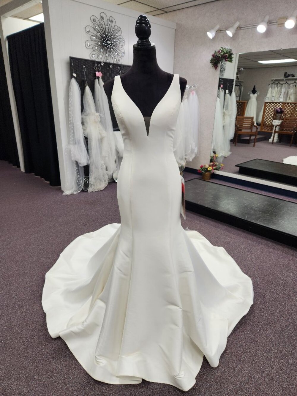 Eddy K EK1420 Size 12 Mikado Satin Bridal Gown